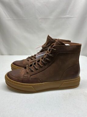 Frye Hoyt Mid Lace Brown Leather Sneakers Men's Size 9M NWOT